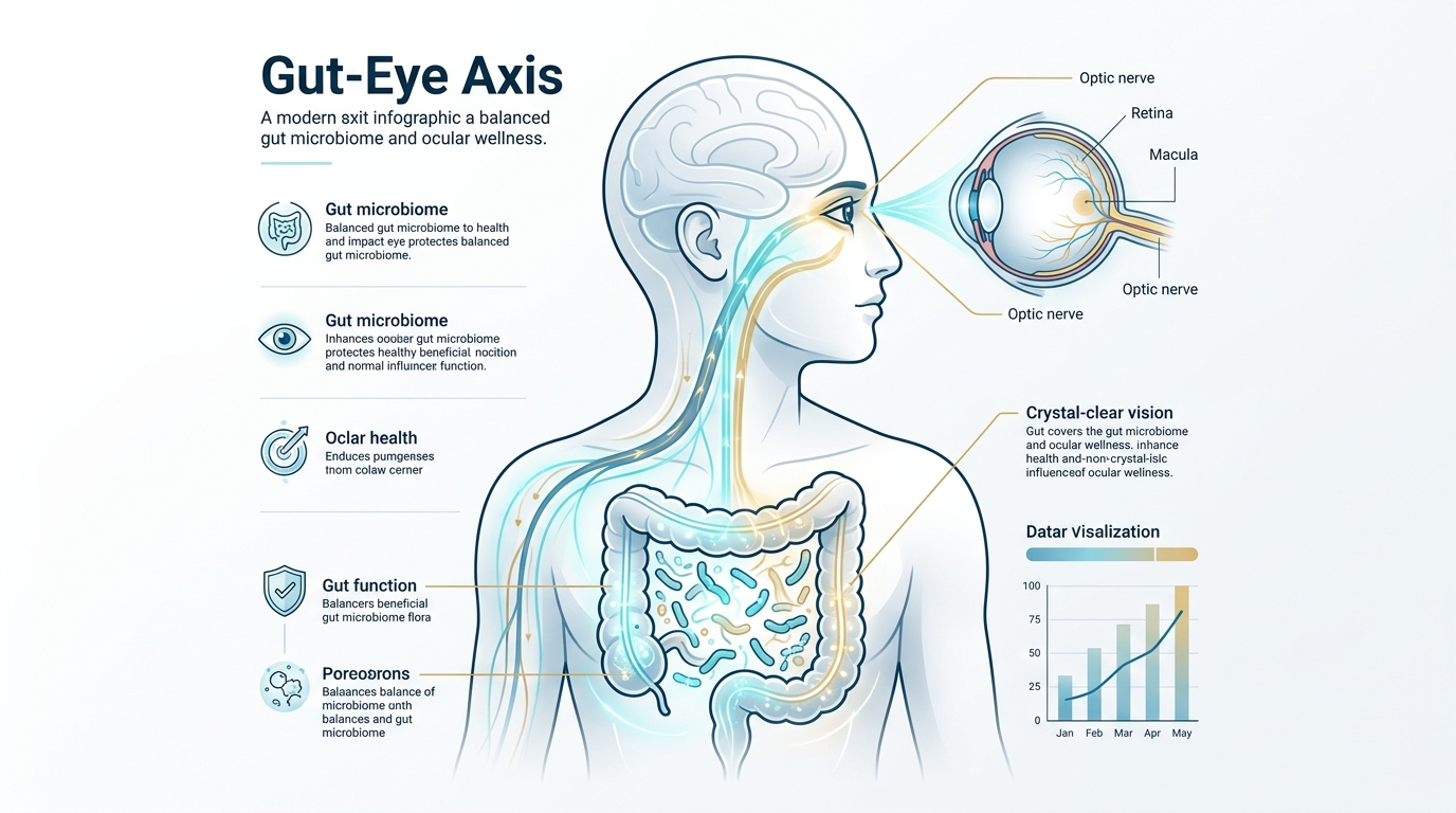 Medical Diagram of the Gut-Eye Connection